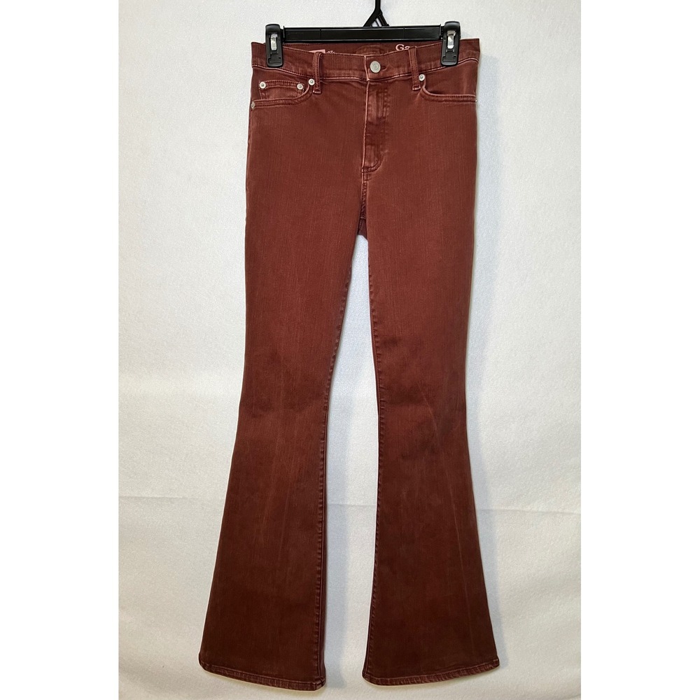 Gap 1969 Resolution Skinny Flare 70s Retro Boho Indie Terracotta‎ Jeans 27R
